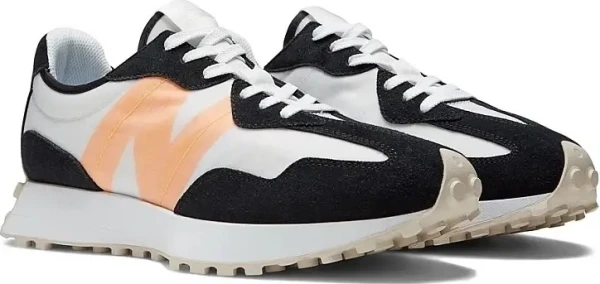 Кроссовки New Balance 327 черно-бело-оранжевые MS327SO