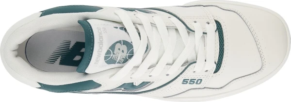 Кроссовки женские New Balance 550 бело-темно-зеленые BBW550BI