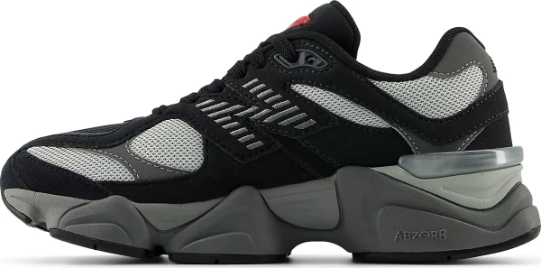 Кроссовки подростковые New Balance 9060 черно-темно-серые GC9060BK
