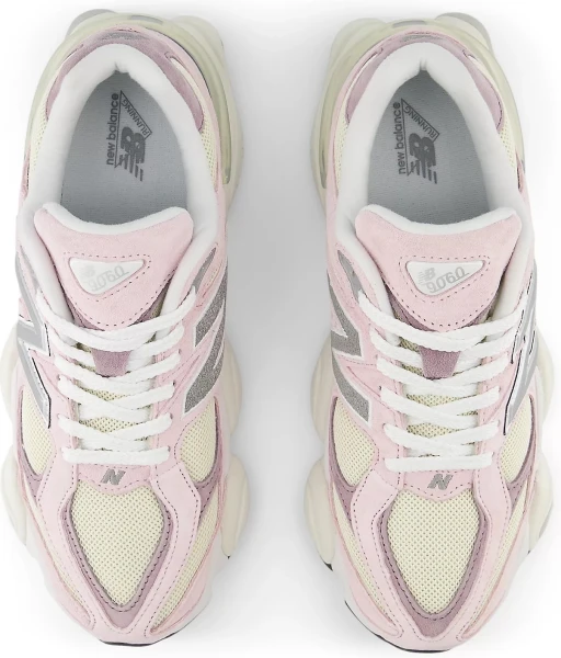 Кроссовки женские New Balance 9060 розово-желто-серые U9060LBC