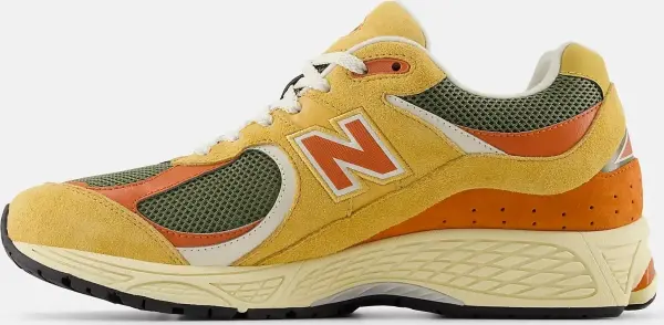 Кроссовки New Balance 2002R желто-оранжево-темно-зеленые U2002RPB