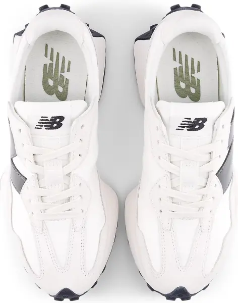 Кроссовки женские New Balance 327 бело-молочно-темно-оливковые WS327JWA