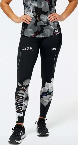 Лосины для бега женские New Balance LONDON EDITION IMPACT RUN черные WP31274D