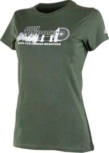 Футболка женская New Balance ICON GRAPHIC TEE темно-зеленая WT31605D