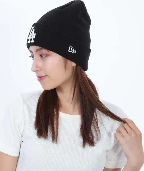 Шапка New Era MLB CUFF KNIT LA DODGERS черная 12122730
