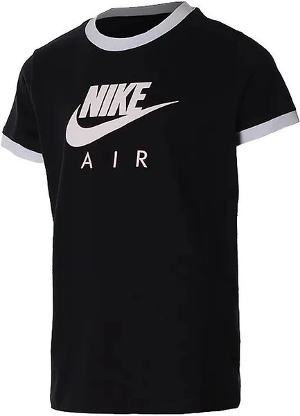 Футболка подростковая Nike NSW TEE RINGER AIR черно-белая DC7158-010