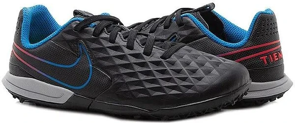 Сороконожки (шиповки) подростковые Nike Tiempo Legend 8 Academy TF черно-синие AT5736-090