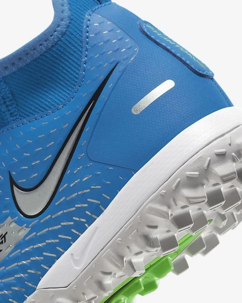 Сороконожки (шиповки) подростковые Nike Phantom GT Academy Dynamic Fit TF сине-серые CW6695-400