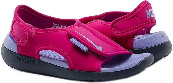 Сандали подростковые Nike SUNRAY ADJUST 5 V2 (GS/PS) розово-голубо-черныеDB9562-600