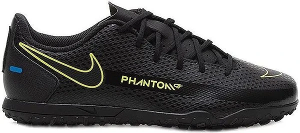 Сороконожки (шиповки) подростковые Nike Phantom GT Club TF черно-желтые CK8483-090