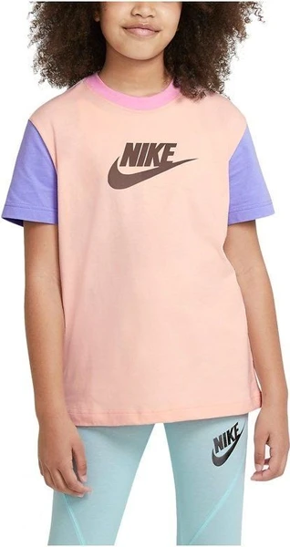 Футболка подростковая Nike NSW TEE BF розово-фиолетовая DD3787-805