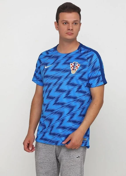 Футболка Nike Croatia Mens Dry Squad Top SS GX синяя AH0365-406