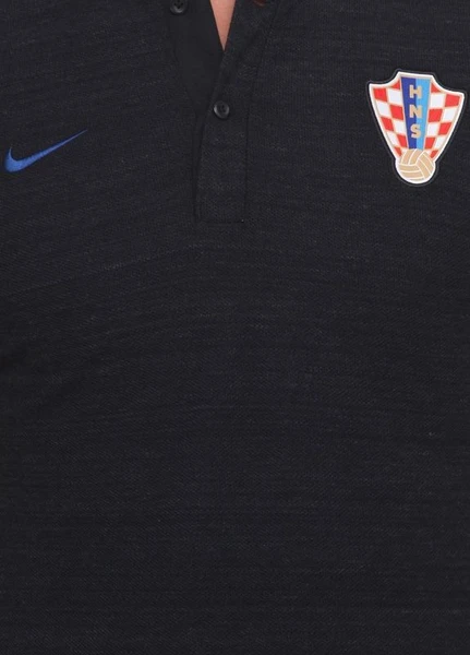 Поло Nike Croatia Authentic Grand Slam черное 891773-010