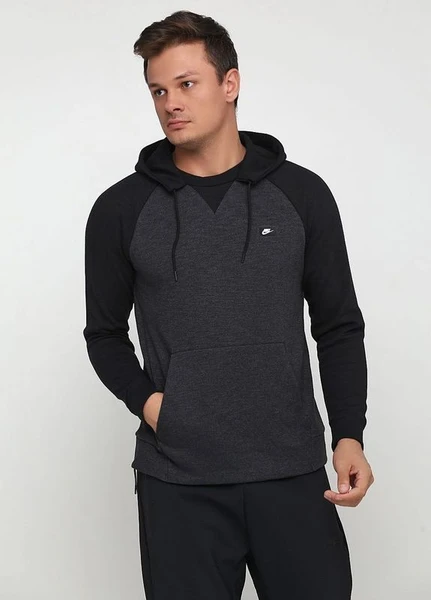 Толстовка Nike Sportswear Optic Fleece Hoodie серая 930377-010