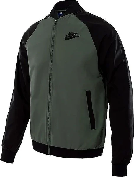 Куртка Nike SPORTSWEAR MENS JACKET WOVEN PLAYERS чорно-зелена 832224-365