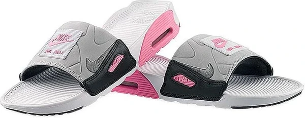 Шлепанцы женские Nike WMNS AIR MAX 90 SLIDE бело-розовые CT5241-100