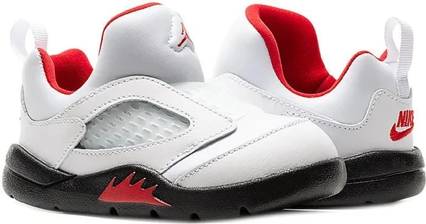 Кросівки дитячі Nike JORDAN 5 RETRO LITTLE FLEX біло-червоні CK1227-100