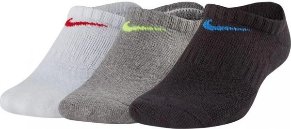 Шкарпетки підліткові Nike PERFORMANCE CUSHIONED NO SHOW TRAINING 3 пари різнокольорові SX6843-906
