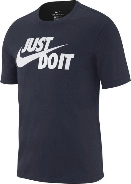Футболка Nike JUST DO IT SWOOSH темно-синяя AR5006 451