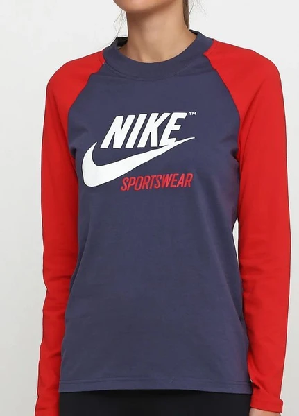 Свитшот женский Nike SPORTSWEAR TEE cине-красный 883521-471