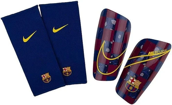 Футбольные щитки Nike FC Barcelona Mercurial Lite Guard красные SP2171-455