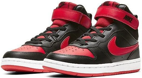 Кроссовки детские Nike Court Borough Mid 2 красно-черные CD7783-003
