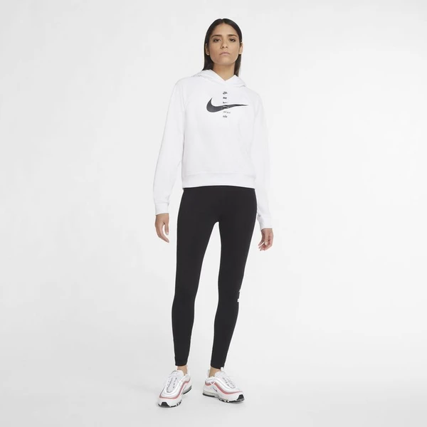 Толстовка женская Nike W NSW Swoosh Hoodie Fleece белая CU5676-101