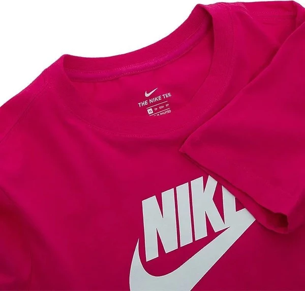 Футболка женская Nike NSW TEE ESSNTL CRP ICN FTR розово-белая BV6175-616