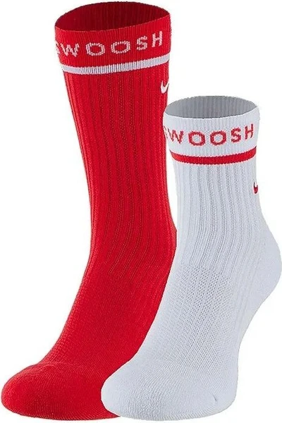 Шкарпетки Nike SNKR Sox червоно-білі (2 пари) CU8325-904