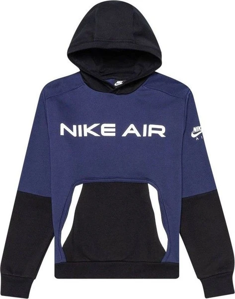 Толстовка Nike NSW AIR PO FLC HOODIE темно-сине-черная DA0212-410