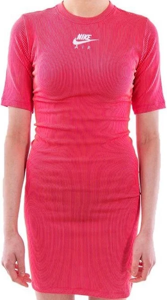 Платье женское Nike NSW AIR DRESS RIB красно-розовое CZ8616-616