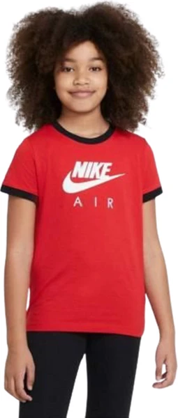 Футболка подростковая Nike NSW TEE RINGER AIR красная DC7158-657