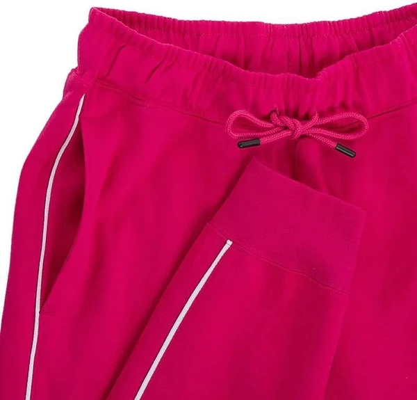 Спортивные штаны женские Nike NSW MLNM ESSNTL FLC MR JGGR малиновые CZ8340-615