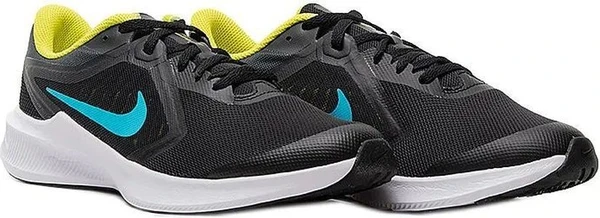 Кроссовки подростковые Nike DOWNSHIFTER 10 (GS) черно-голубые CJ2066-009