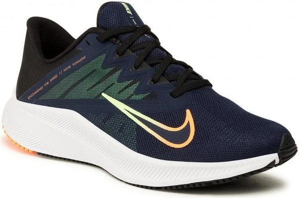 Кроссовки Nike Quest 3 темно-сине-желтые CD0230-404