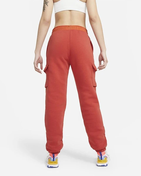Спортивные штаны женские Nike NSW CARGO PANT LOOSE FLC UU красные DD3607-852