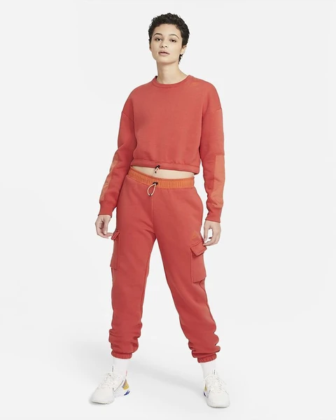 Спортивные штаны женские Nike NSW CARGO PANT LOOSE FLC UU красные DD3607-852