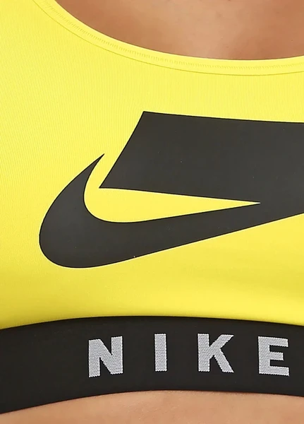 Топік жіночий Nike MESH BACK SWOOSH BRA жовтий AT1764-731