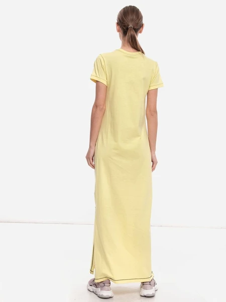 Платье женское Nike NSW ICN CLSH MAXI DRESS желтое DC5290-712