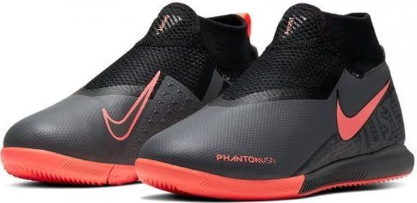Футзалки (бампы) детские Nike Phantom Vision Academy DF IC черно-розовые AO3290-080