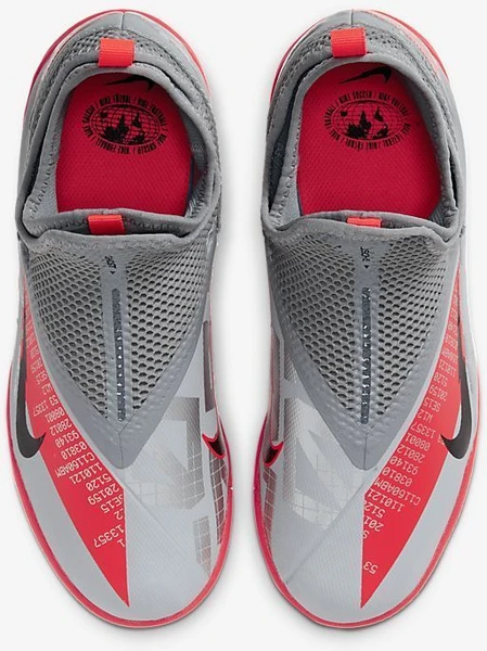 Сороконожки (шиповки) детские Nike Phantom VSN 2 Academy DF TF серо-красные CD4078-906
