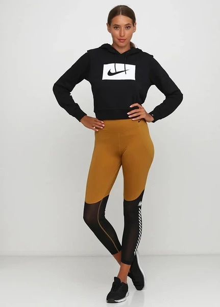 Лосины женские Nike ONE SPORT DISTRICT 7/8 коричнево-черные AQ0389-790