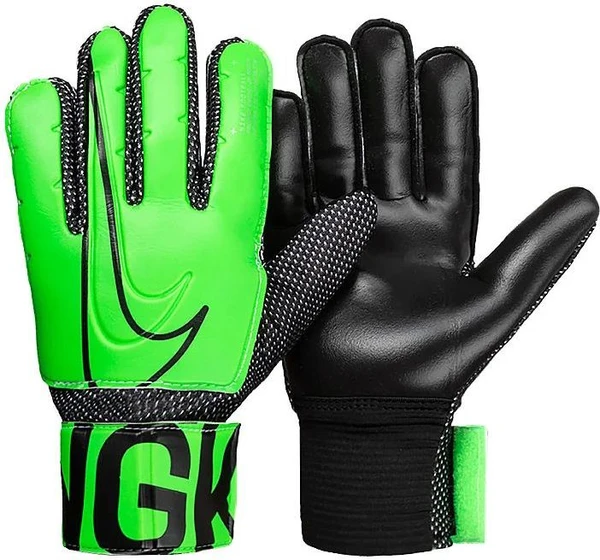 Вратарские перчатки детские Nike GK MATCH JR-FA19 салатово-черные GS3883-398