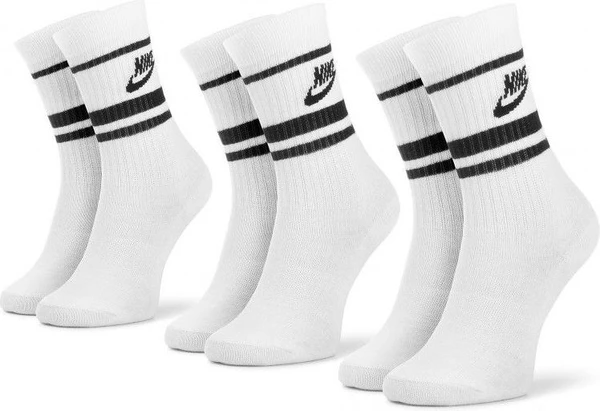 Носки Nike U NK CREW NSW ESSENTIAL STRIPE белые (3 пары) CQ0301-103