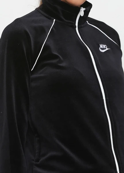 Олимпийка (мастерка) женская Nike NSW TRK JKT VELOUR черная AQ7977-010