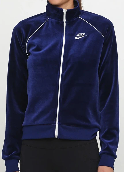 Олимпийка (мастерка) женская Nike NSW TRK JKT VELOUR синяя AQ7977-478