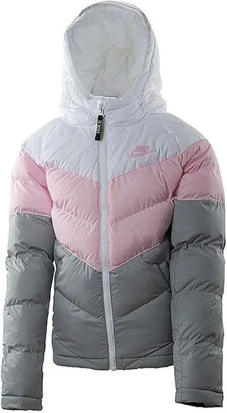Куртка підліткова Nike NSW SYNTHETIC FILL JACKET сіро-рожево-біла CU9157-107