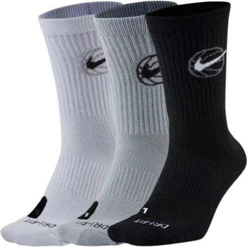 Шкарпетки Nike CREW EVERYDAY BBALL різнокольорові 3 пари DA2123-902