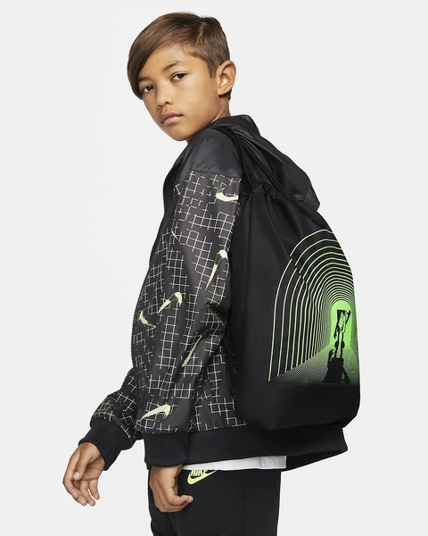 Рюкзак-мешок подростковый Nike DRAWSTRING - GFX HO21 черный DB3045-010