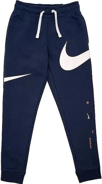 Штаны спортивные подростковые Nike FLC SWOOSH PANT темно-синие DD8721-437